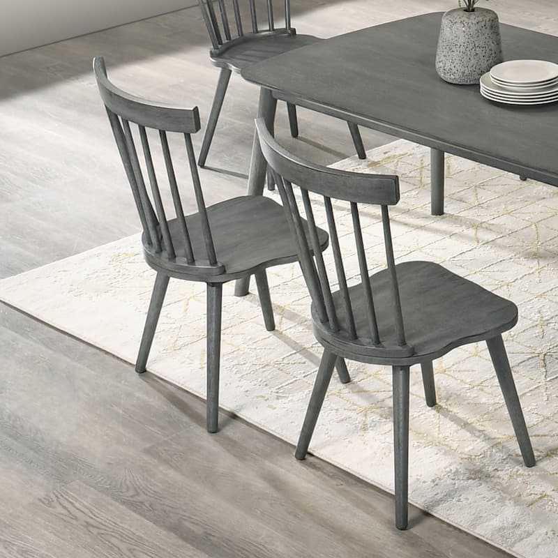Wood Dining Chair Solid Chair Set of 2