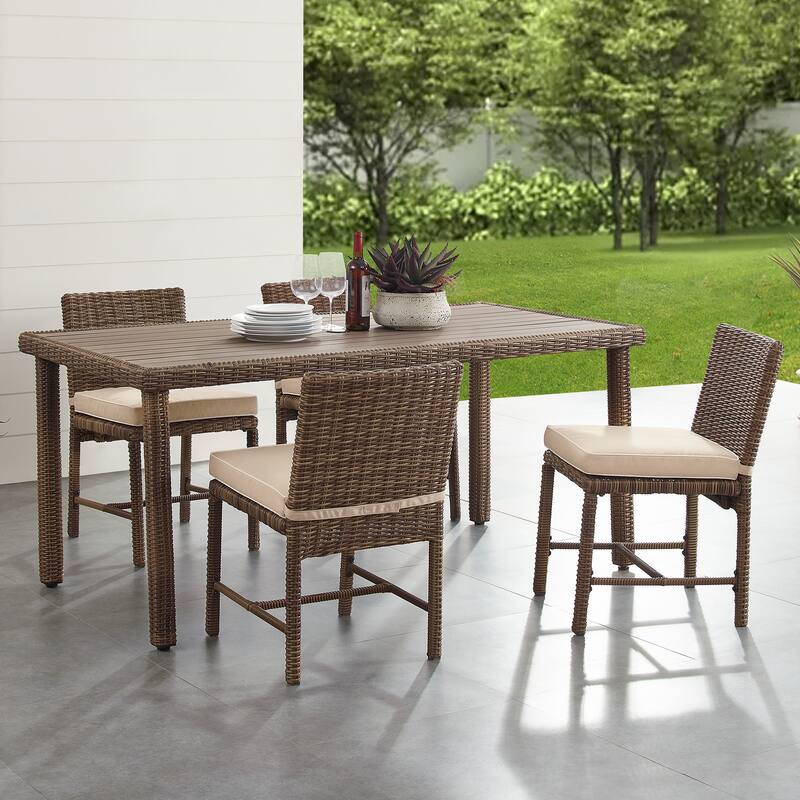 Crosley Bradenton 5Pc Outdoor Wicker Dining Set - Sand