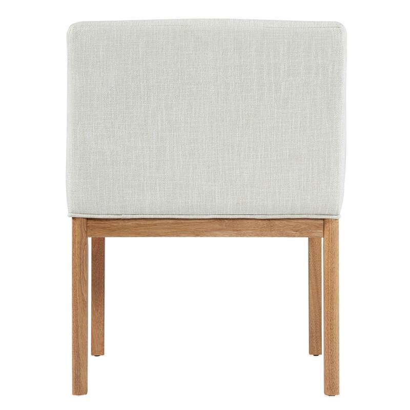 Christopher Knight Home - Elara Modern Upholstered Dining Arm Chair with Rubberwood Legs - Fabric Padded Seat
