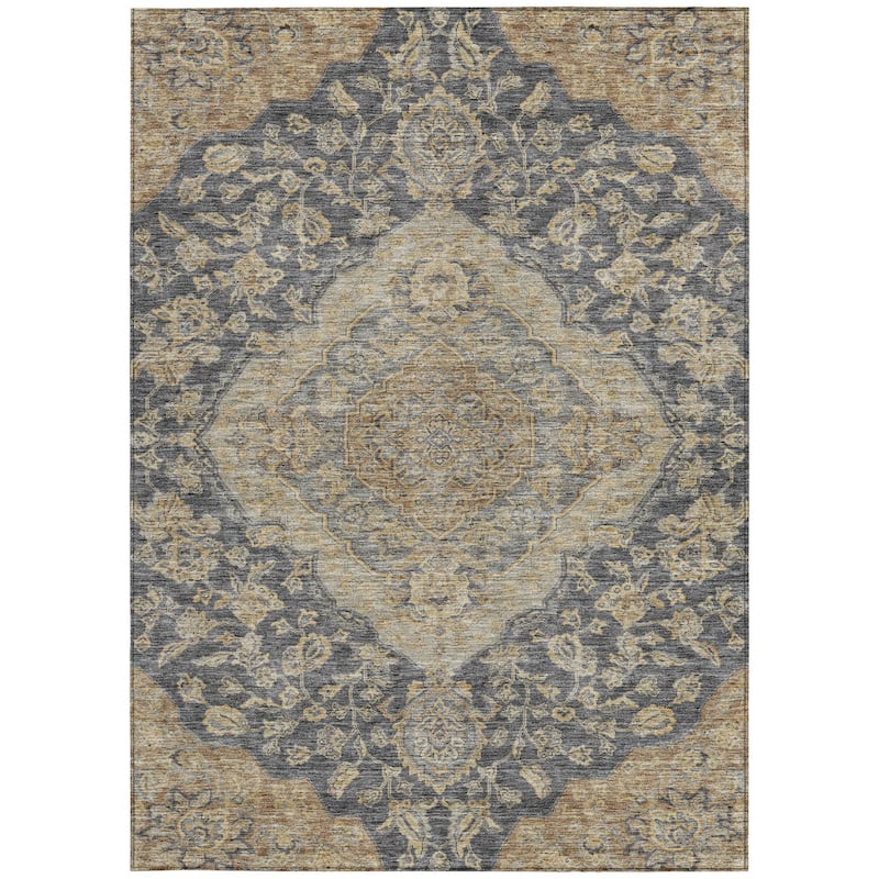 HomeRoots Oriental Traditional Rectangle Outdoor Rug
