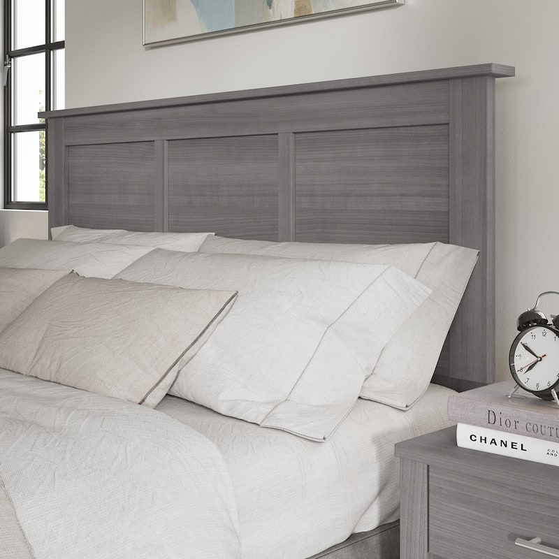 Queen Ash Grey Headboard - Platinum Gray