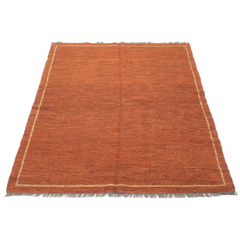 ECARPETGALLERY Flat-Weave Natural Copper Wool Tapestry Kilim - 4'11 x 6'3