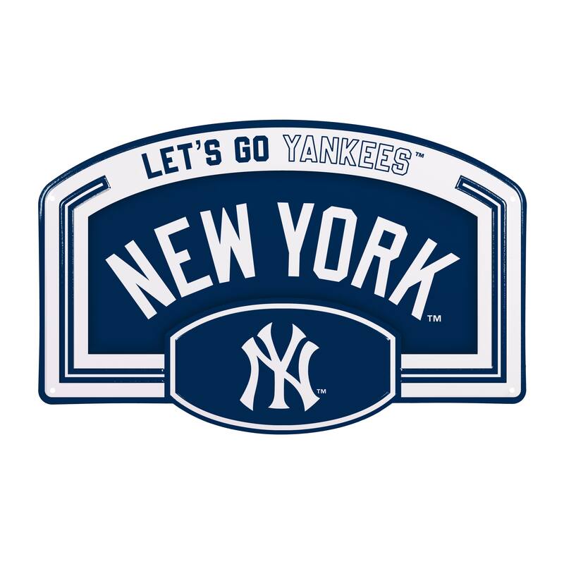 New York Yankees Embossed Steel Wall Sign, 11" x 17"