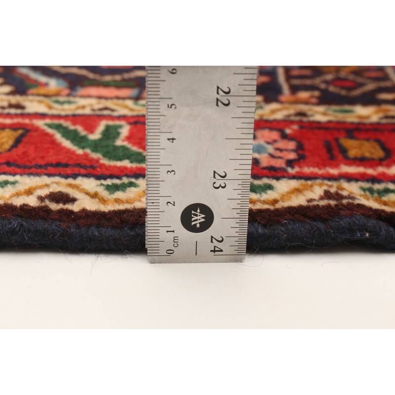 ECARPETGALLERY Hand-knotted Andelz Navy Wool Rug - 3'5 x 9'7