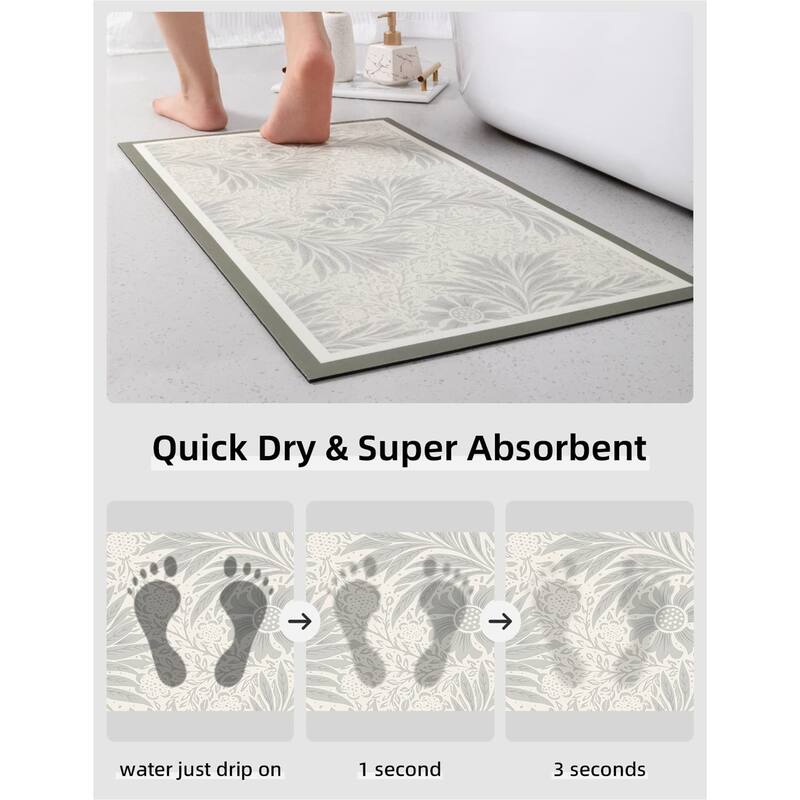 Bath Mat Rug-Thin Quick Dry
