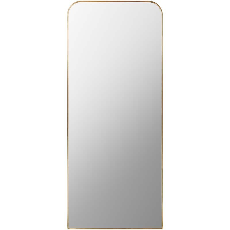 Livabliss Aranya Modern Aluminum Full Length Squared Arch Mirror - 67"H x 28"W x 1"D