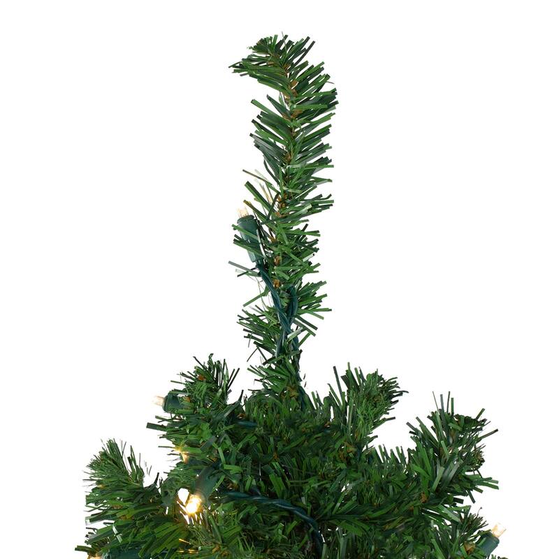 4' Mixed Classic Pine Medium Artificial Christmas Tree Warm Clear LED - 4 Foot