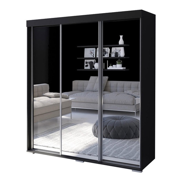 Strick & Bolton Suger 3-door Mirrored Armoire. Opens flyout.