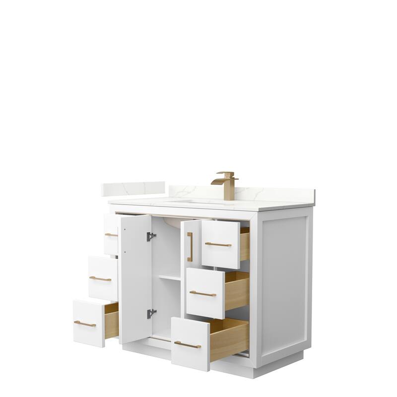 Icon 42-inch Single Vanity, Quartz Top