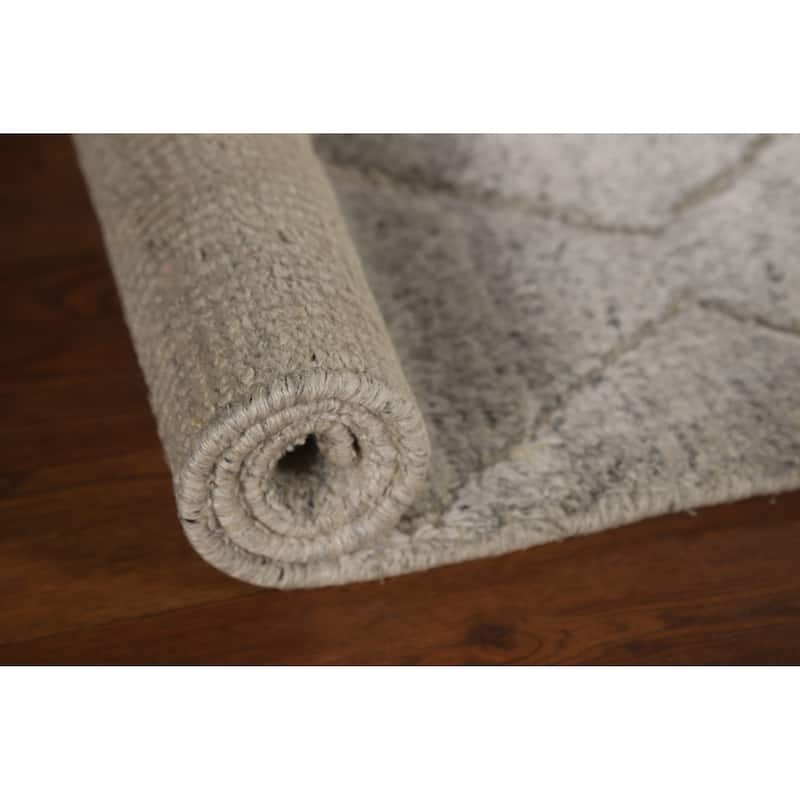Geometric Moroccan Oriental Rug Hand-Knotted Wool Carpet - 2'0"x 3'0"