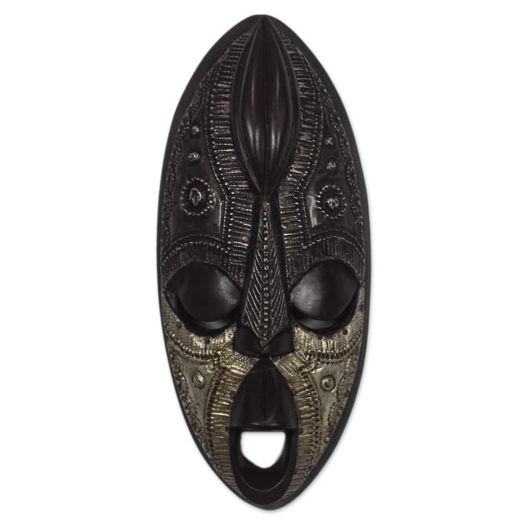 Novica Handmade Cocoa Head African Wood Mask