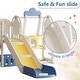 preview thumbnail 4 of 11, 5 in 1 Toddler Slide for Toddlers Age 1-4 with Climbing, Strong swing - 62.99*64.96*44.09 in.