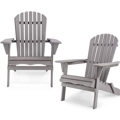 2 Pack Outdoor Wooden Folding Beach Chairs