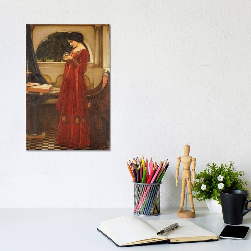 iCanvas "The Crystal Ball, 1902" by John William Waterhouse Canvas Print - 12x8x0.75