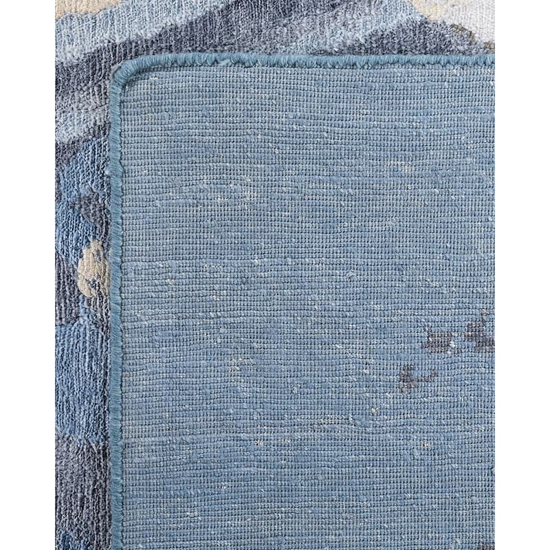 Modern One-of-a-Kind Hand-Knotted Area Rug - Gray, 9' 1" x 12' 2" - 9' 1" x 12' 2"