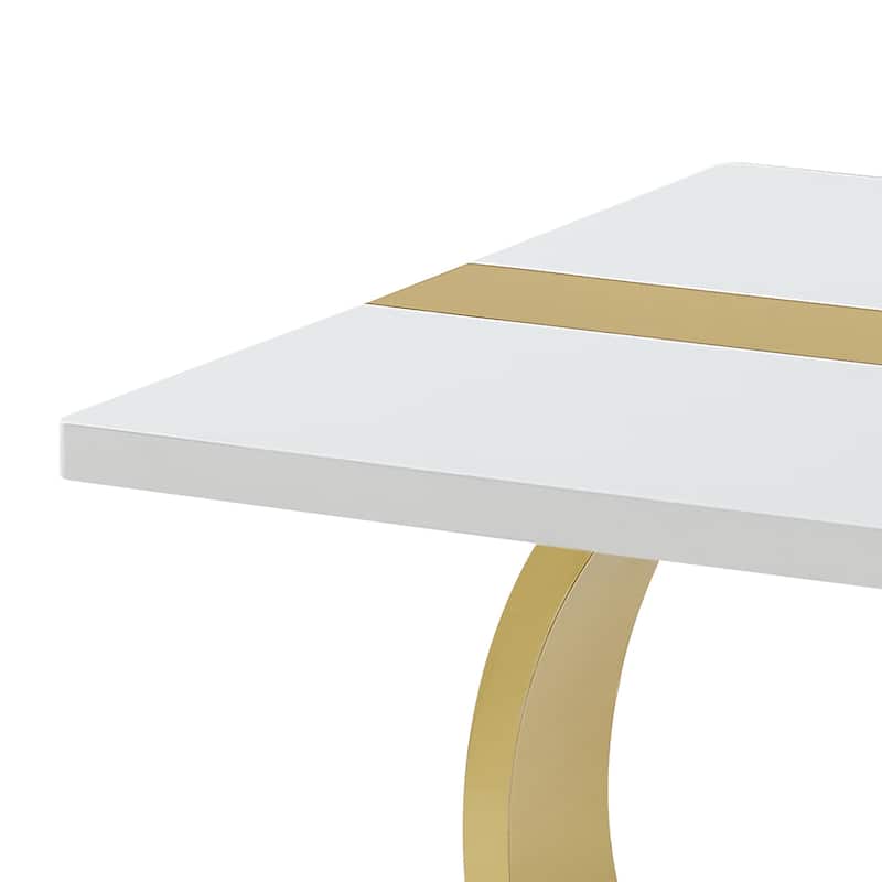 Furniture of America Carra Modern 3-Piece Stainless Steel O-Shaped Trestle Base Coffee Table Set