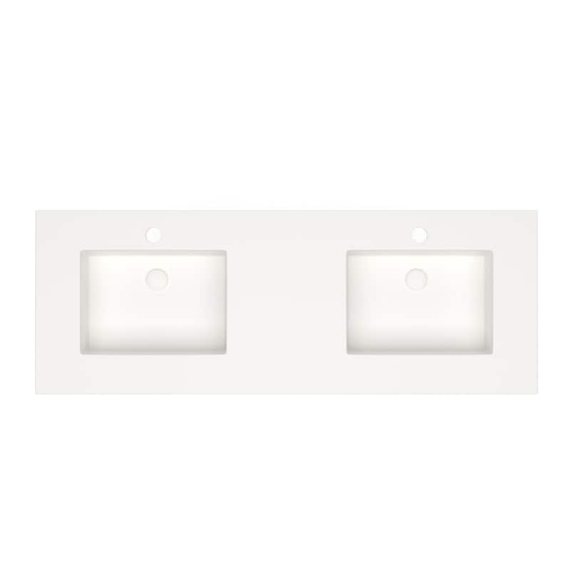 Serenity Solid-Surface Bathroom Vanity Top with Sink