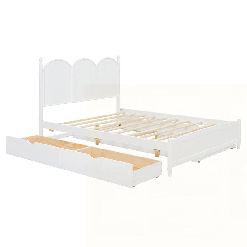 Platform Bed With with 2 Big Drawers