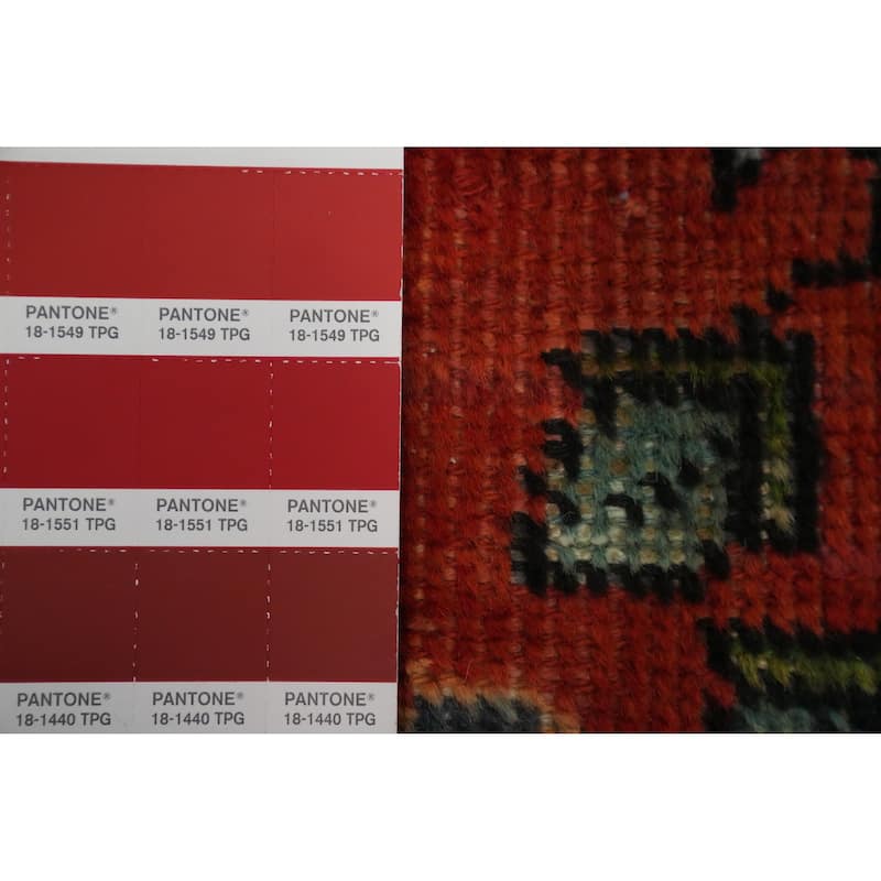 Hand Knotted Oriental 100% Wool Carpet Traditional Floral Oranges & Rust Tabriz Area Rug - 4' 6'' X 3' 2''