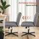 preview thumbnail 22 of 66, Desk Chairs. Cross Legged Office Task Armless Wide Vanity Makeup Chair Computer Chairs for Home Office