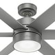 preview thumbnail 8 of 19, Hunter 72" Solaria Outdoor Ceiling Fan with LED Light, Wall Control - Damp-Rated - Industrial, Contemporary - ENERGY STAR!