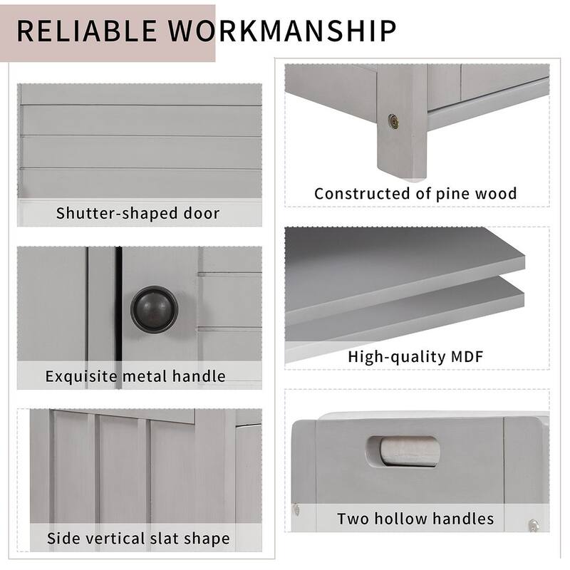 3-drawer Wooden Storage Bench with Cushion