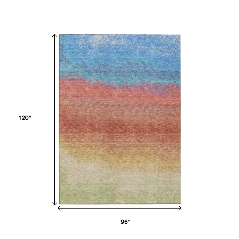 HomeRoots Ombre Transitional Rectangle Outdoor Rug