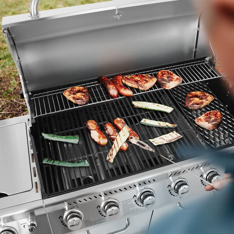 Royal Gourmet Stainless Steel 6-Burner Grill with Sear&Side Burner