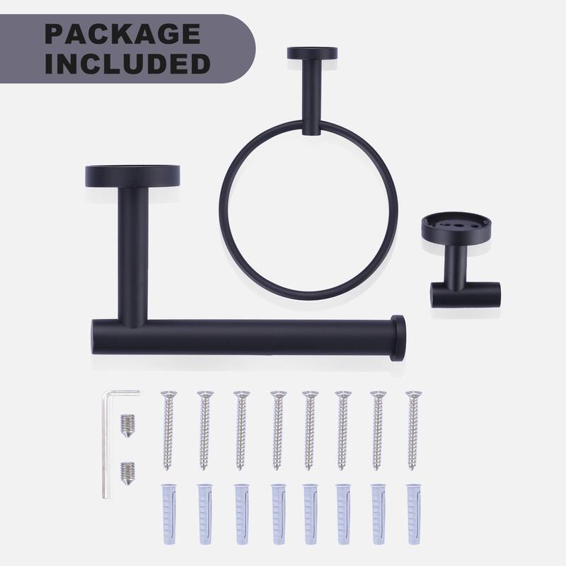 WOWOW 3-Piece Bath Hardware Set with Mounting Hardware