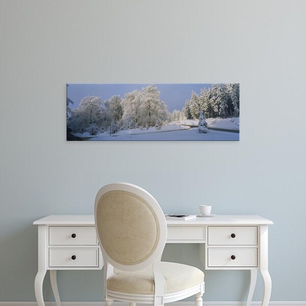 Easy Art Prints Panoramic Images's 'Trees on a snow covered landscape, Hochwald, Rhineland