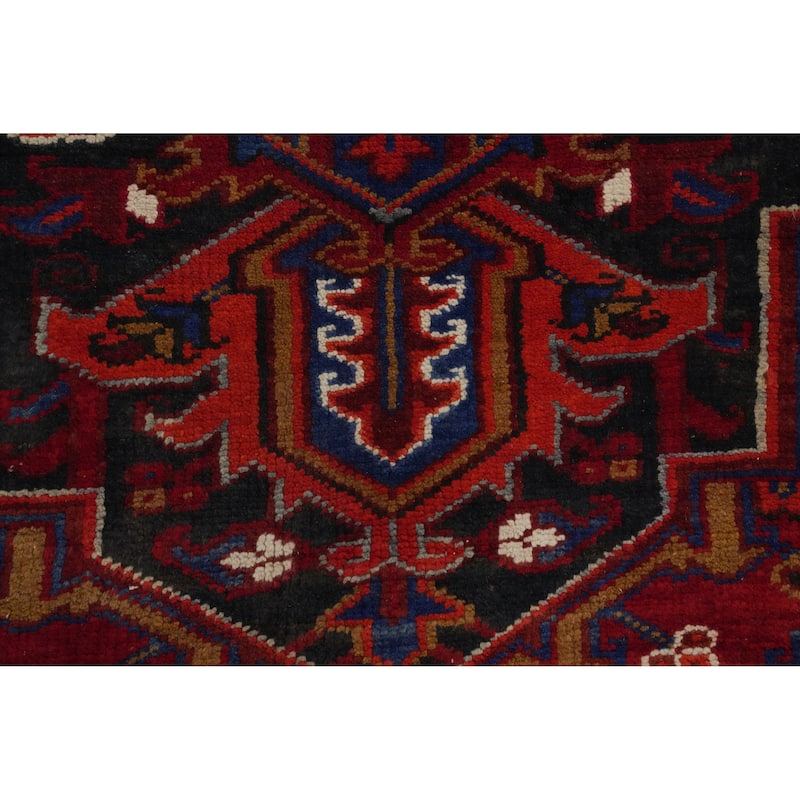 Hand Knotted Oriental 100% Wool Carpet Traditional Medallion Red Heriz Area Rug - 13' 0'' X 10' 0''