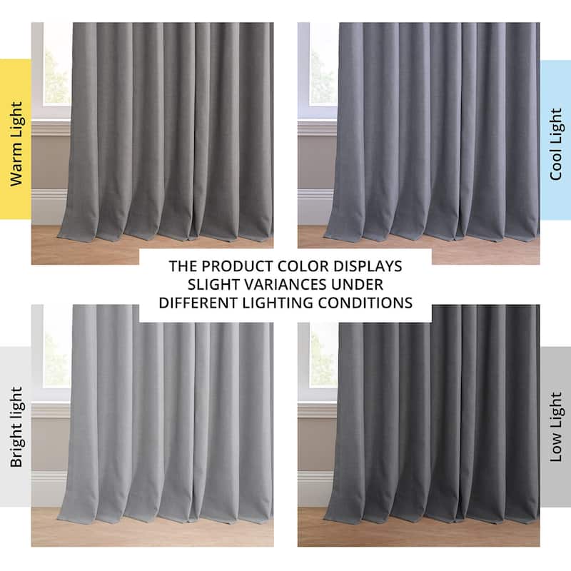 Exclusive Fabrics Villanova Solid Grommet Waterproof Light Filtering Outdoor and Indoor Curtains (1 Panel)