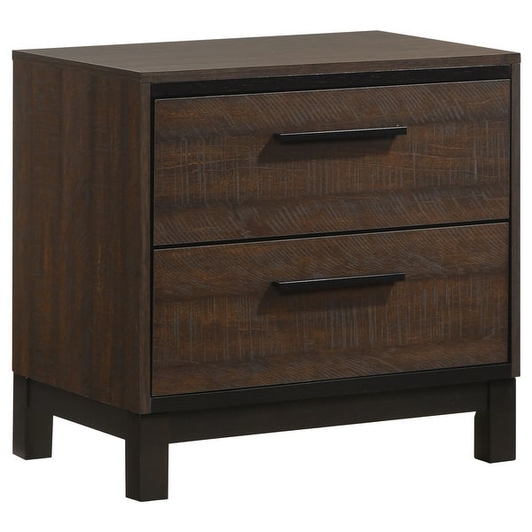 Edmonton Rustic Tobacco 2drawer Wooden Nightstand On Sale Bed Bath