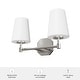 preview thumbnail 4 of 8, Hunter Nolita Vanity Wall Light - Bathroom - Contemporary, Transitional - White Glass Shades - Damp Rated!