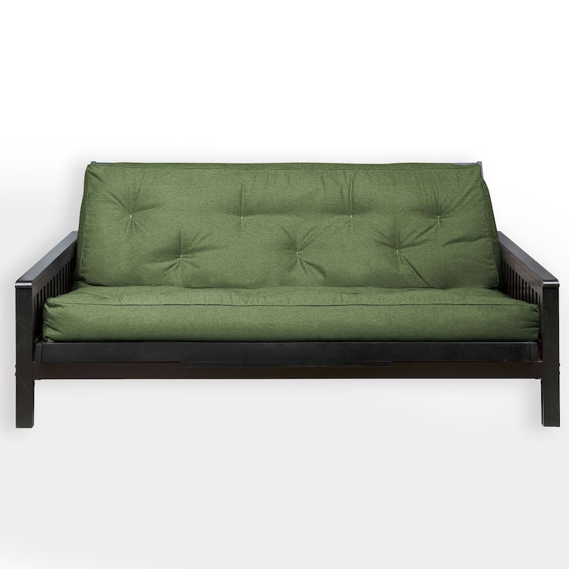 Trupedic Solid Velvet Indoor Futon Mattress - Aloe 38 in W x 75 in D x 8 in H