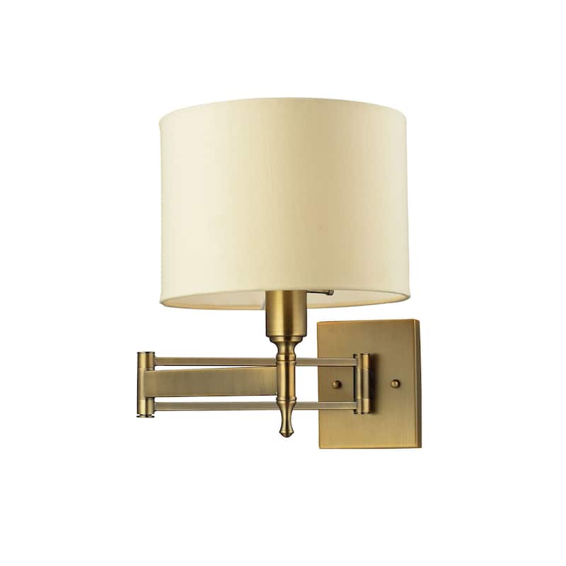 Pembroke 12'' High 2-Light Sconce - Antique Brass - 1 Light