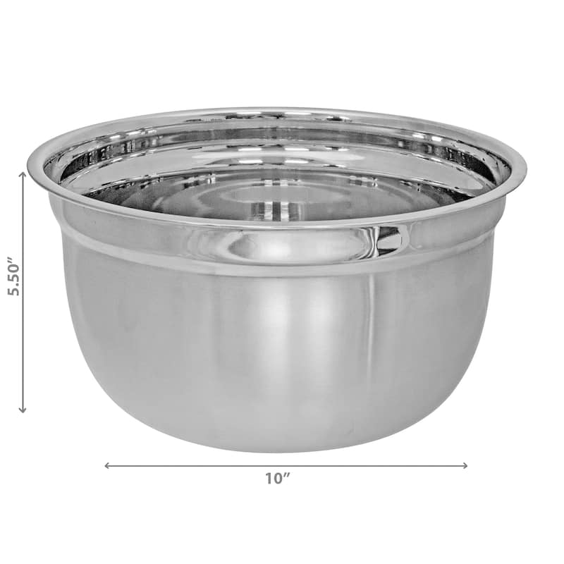 IH Casa Decor Stainless Steel German Mixing Bowl 10"