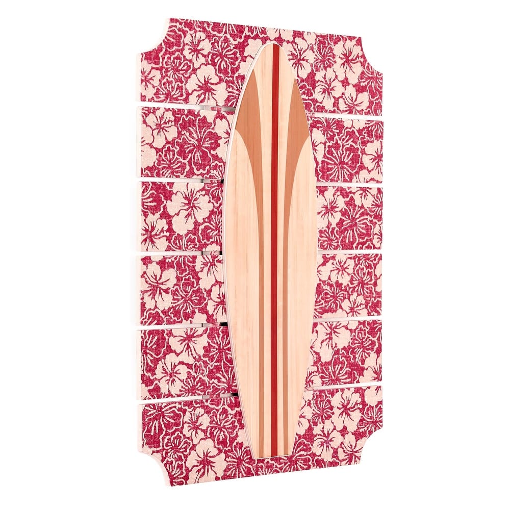 Kona Coast by Reyn Spooner HONU 'AUKAI Horizon Blue Surf Board on Plank Wall Art - 14" x 20"