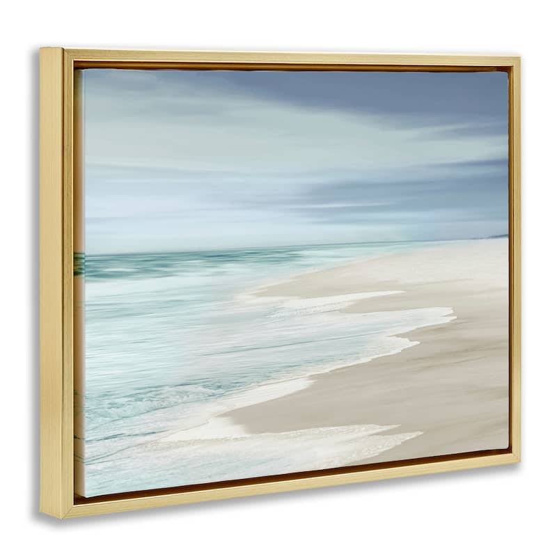 Stupell Beach Foam Landscape Framed Floater Canvas Wall Art Design by Maggie Olsen