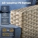preview thumbnail 8 of 62, XIZZI 8-Piece Patio Wicker Furniture Conversation Set with Coffee Table