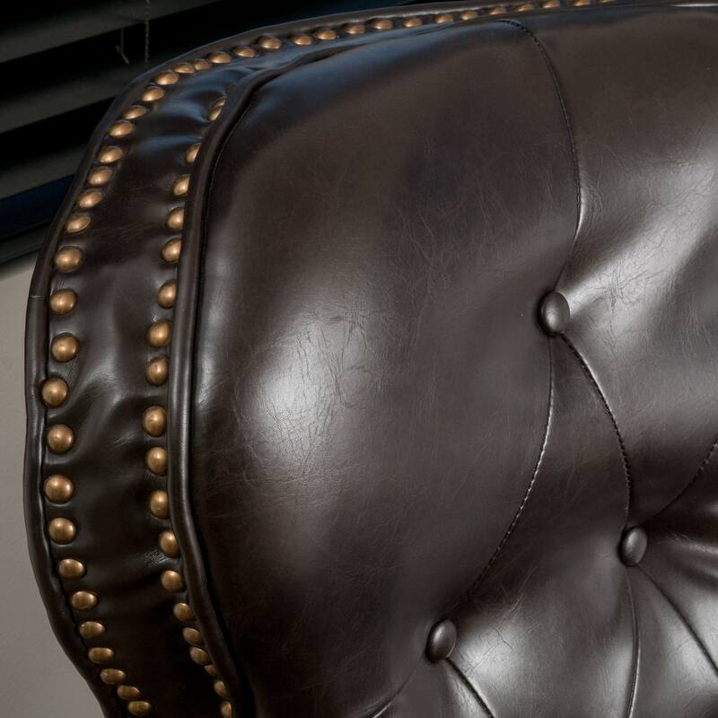 Contemporary Tufted Push Rack Recliner with Nailhead Decoration for Primary Living Space