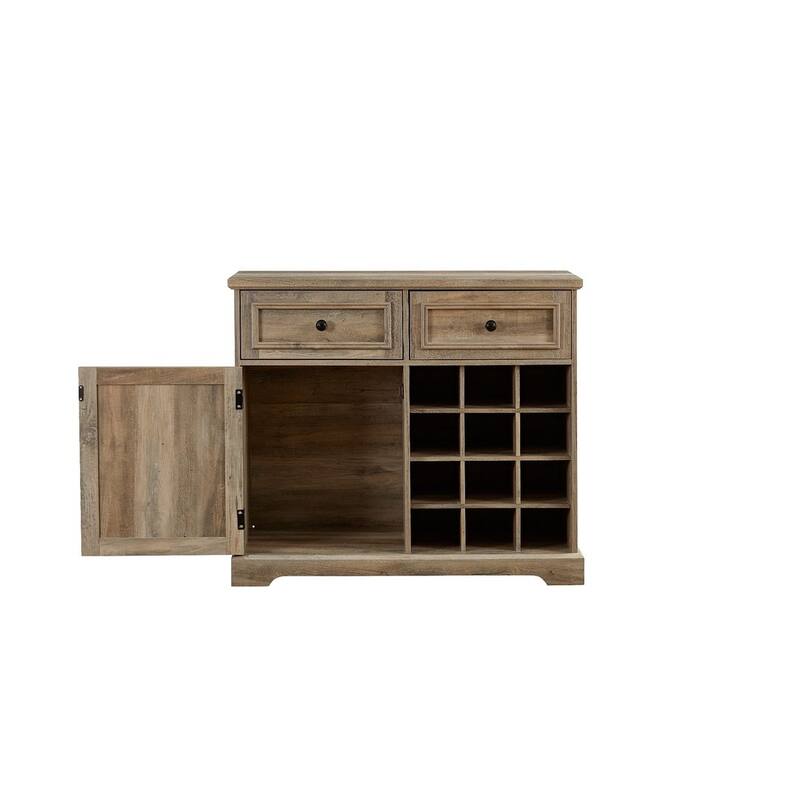 39" Farmhouse Buffet Cabinet with Storage, Removable Wine Racks