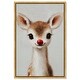 preview thumbnail 1 of 5, Baby Rudolph Christmas Wall Decor Canvas Print by Art Remedy Gold - 10" x 15"