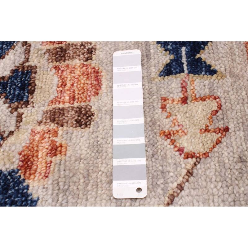 ECARPETGALLERY Hand-knotted Jules Serapi Light Grey Wool Rug - 9'1 x 11'11