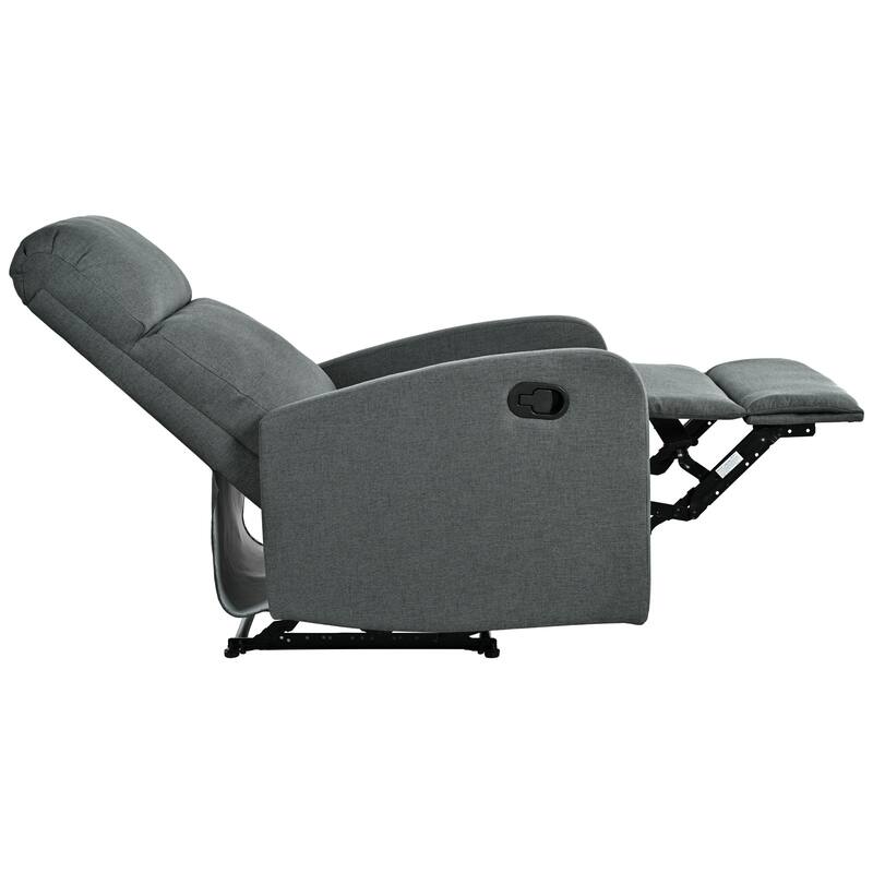 Manual Upholstered Recliner Chair, Modern Recliner Adjustable Single Sofa Chair, High Back Lounge Chairs for Living Room