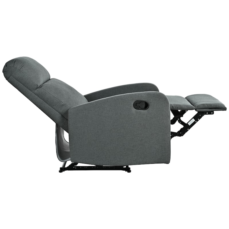 Modern Lounge Chaise Chair, Home Theater Manual Recliner Chair, Accent Chair with Three Adjustable Angles