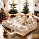 preview thumbnail 16 of 21, Full Size Wooden Floor Platform Bed with Fence,Door,Support Slats for Toddlers Natural