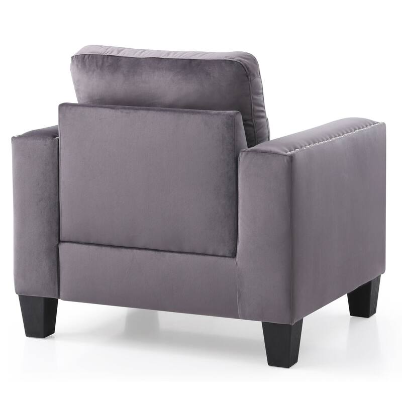 Nailer Velvet Living Room Chair