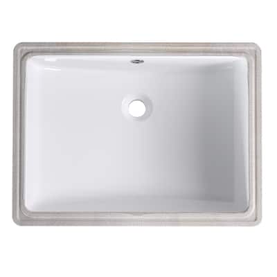Undermount Basin Vessel Sinks,Ceramic Vanity with Overflow