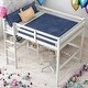 preview thumbnail 2 of 28, Modern Full Size Loft Bed With Desk And Shelves,Space Storage for Bedroom